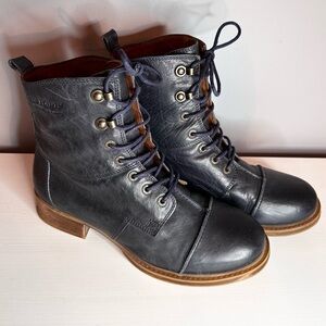 Ten Point - Women's Pandora Leather Boots, Lace-up, Dark Navy Blue, Size 40 (9)